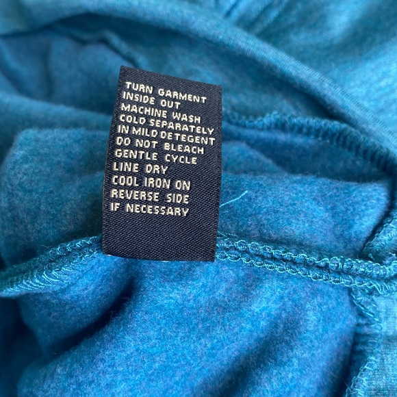 DG2 by Diane Gilman Women’s Teal Green French Ruffled Sweatshirt Size Medium NWT - Picture 9 of 10